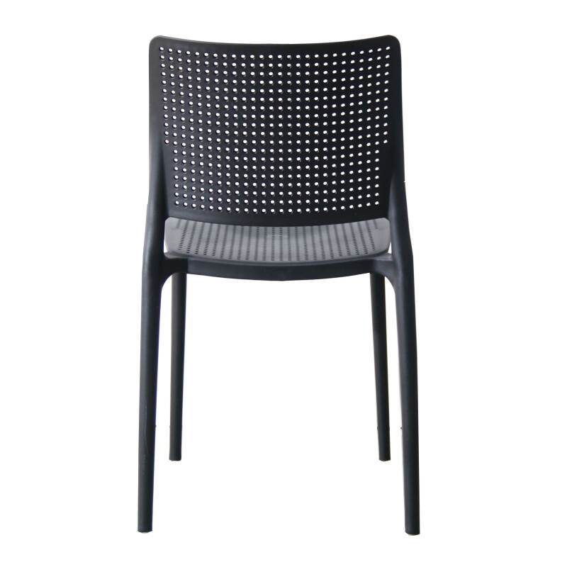 4er-set durchbrochene Terrassenstühle aus Kunststoff