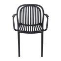 Terrassenstuhl aus Kunststoff mit Armlehnen