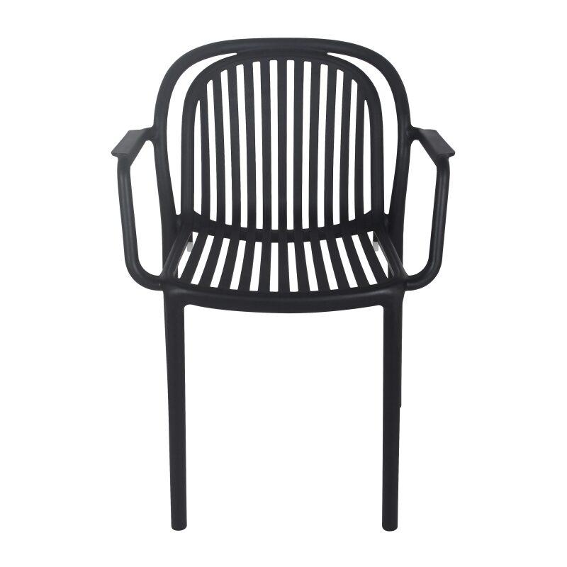 Terrassenstuhl aus Kunststoff mit Armlehnen