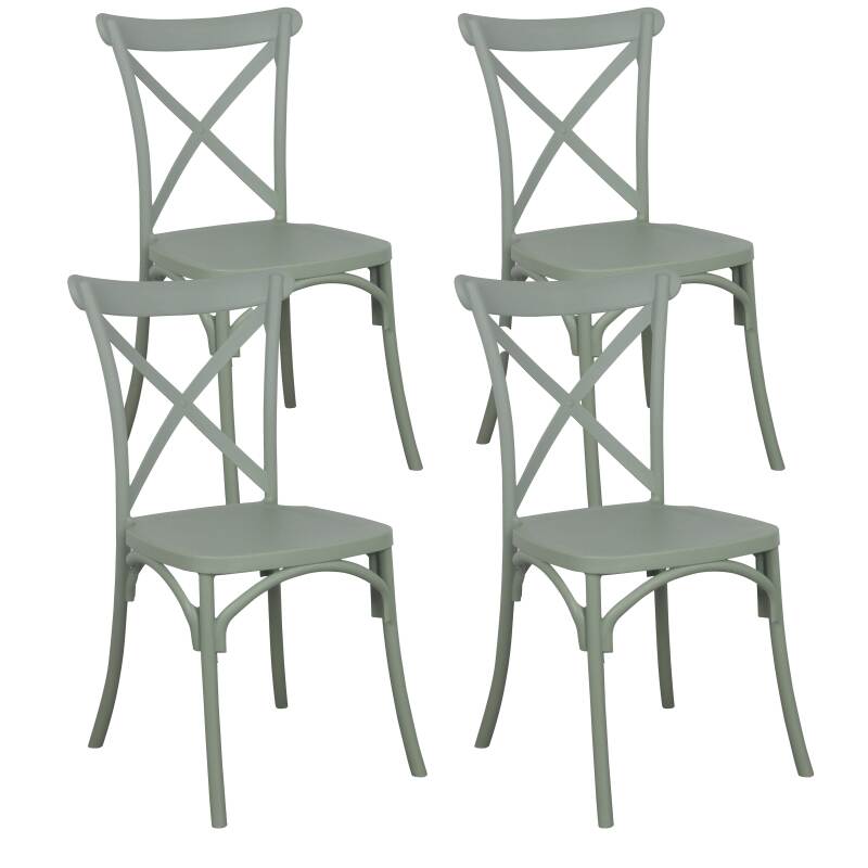 4er-set Terrassenstühlen aus Kunststoff