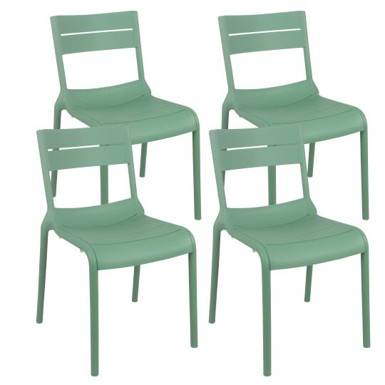 4er-set Terrassenstühlen aus Kunststoff