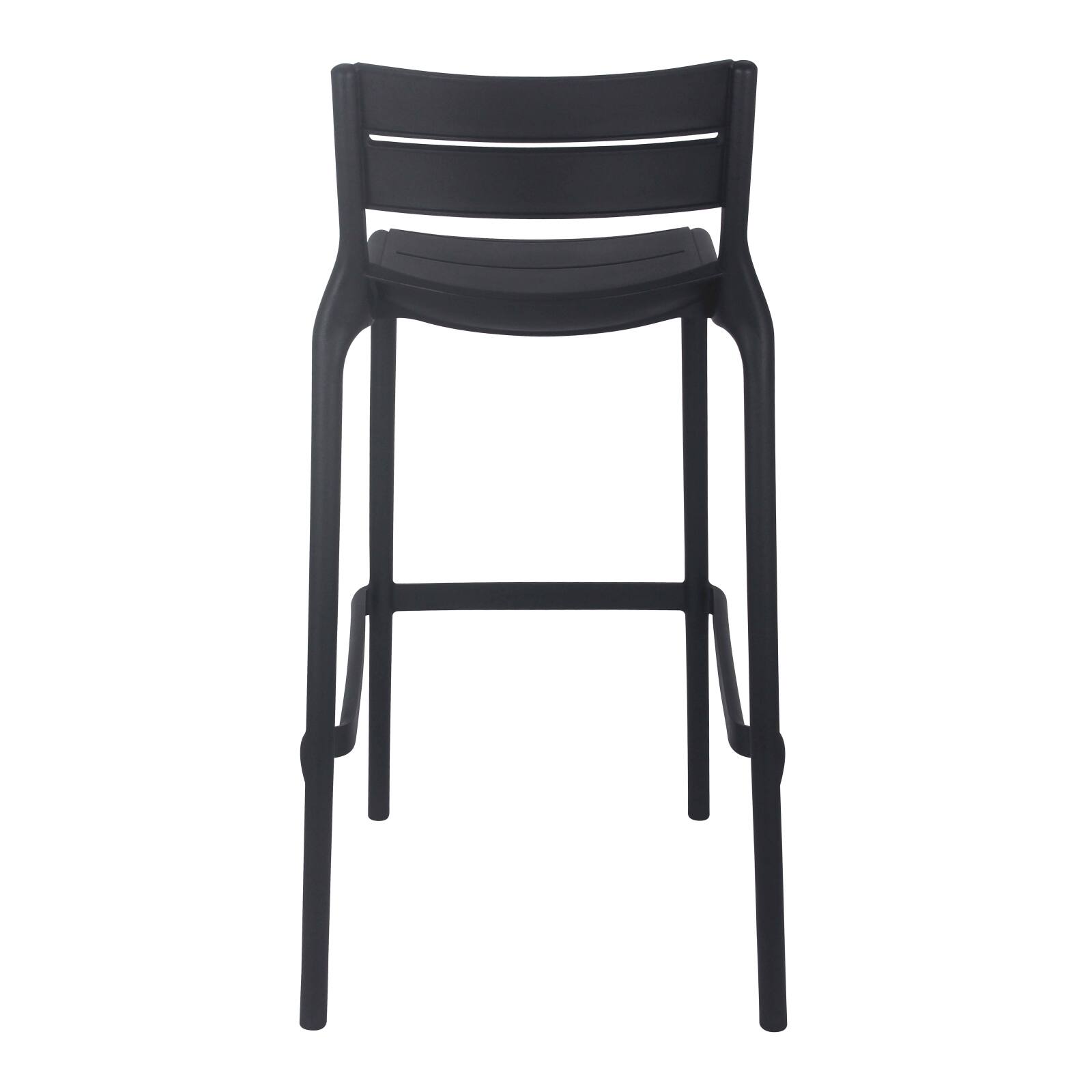 4er-set hohen Terrassenstühlen aus Kunststoff