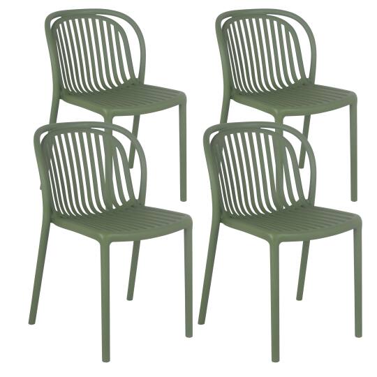 4er-set Terrassenstühlen aus Kunststoff