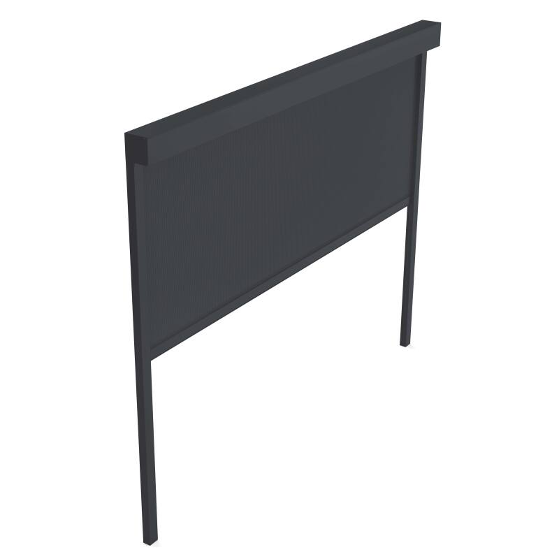 Angebaute bioklimatische Pergola 3 x 4 m aus Aluminium mit Holzdekor mit 1 Markise