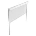 Angebaute bioklimatische Pergola 3 x 4 m in weißem Aluminium mit Holzdekor mit 1 Rollo