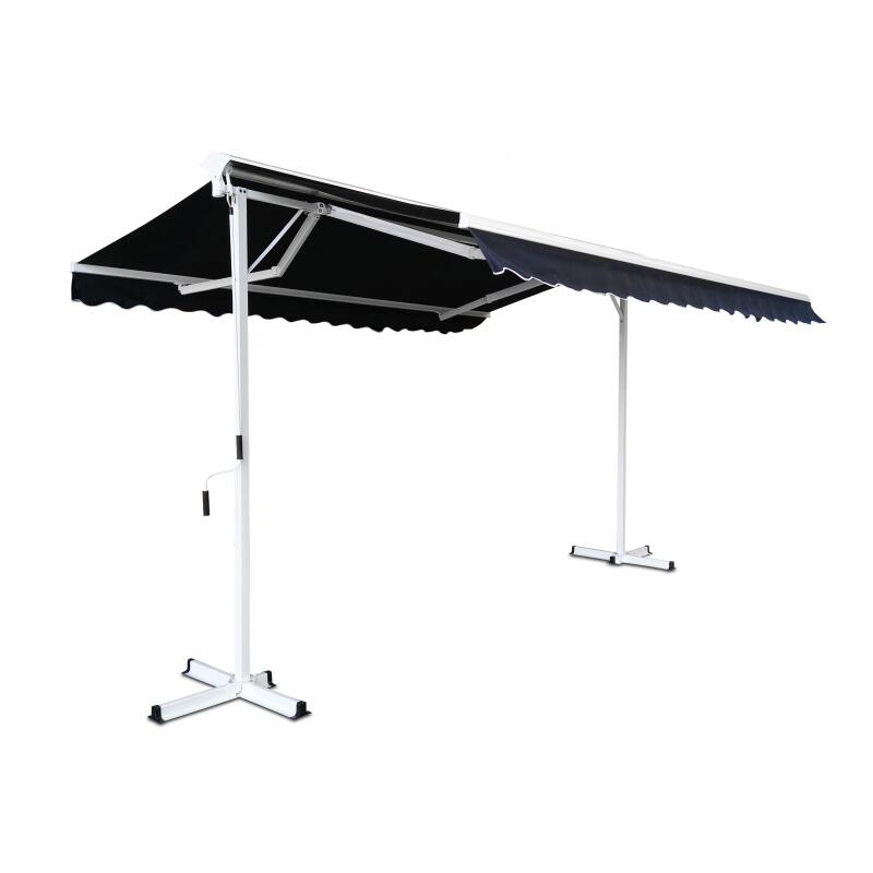 Doppelmarkise Neigung (3 x 4m) + 4 Gewichtsplatten  (3/6)