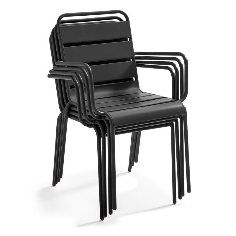 70 x 70 cm großer laminierter Liegetisch mit weißem Untergestell und Metallstühlen