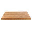 Quadratische Tischplatte mit geraden Kanten 60 x 60 cm in Eiche