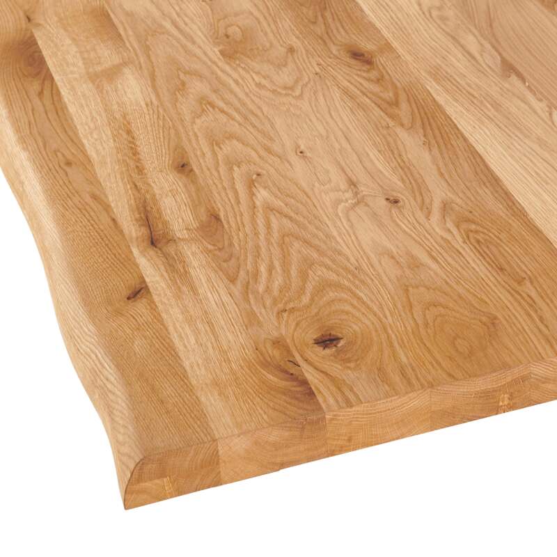 Tischplatte mit unregelmäßigen Kanten 70 x 70 cm in Eiche