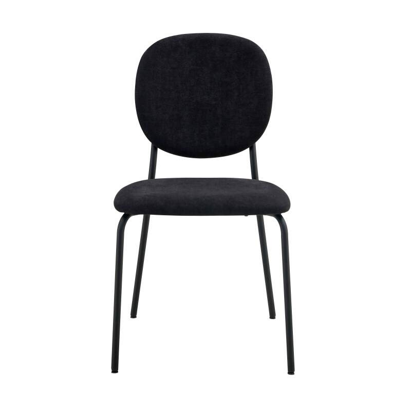 Set mit 2 Stühlen aus Stahl und Stoff