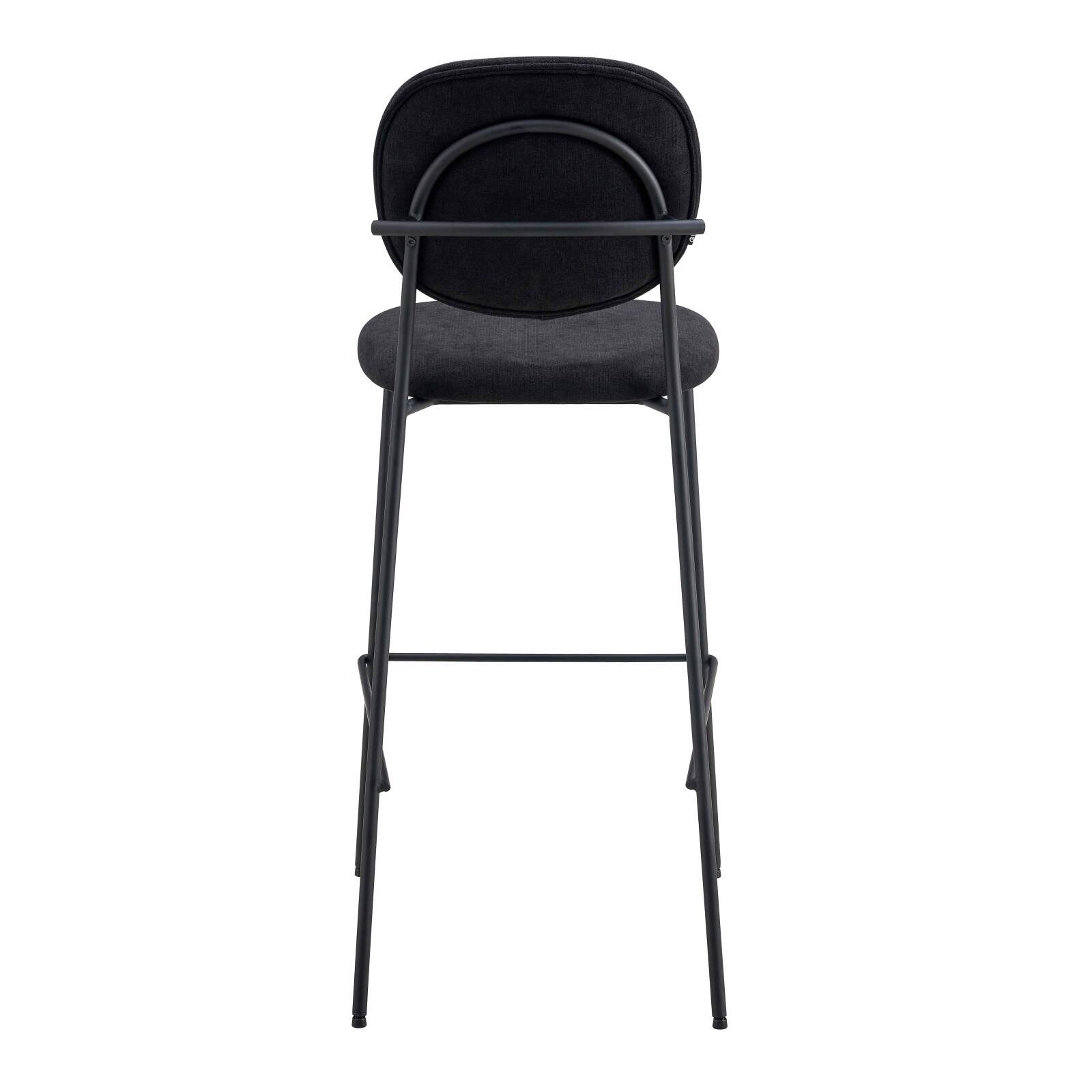 Set mit 2 Hochstühlen aus Stahl und Stoff Set mit 2 Hochstühlen aus Stahl und Stoff