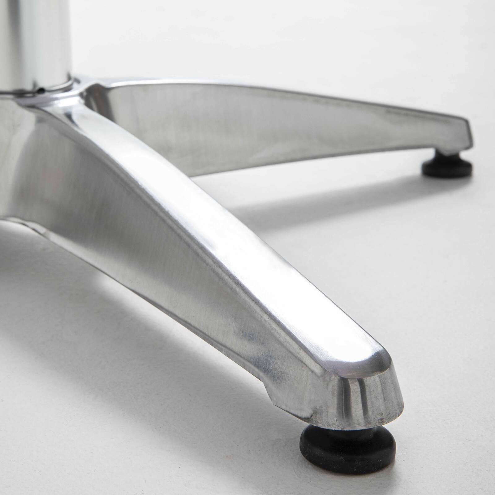 Hochstehender Garten-Stehtisch (Ø60 x 110 cm) aus Aluminium in quadratischer Form 