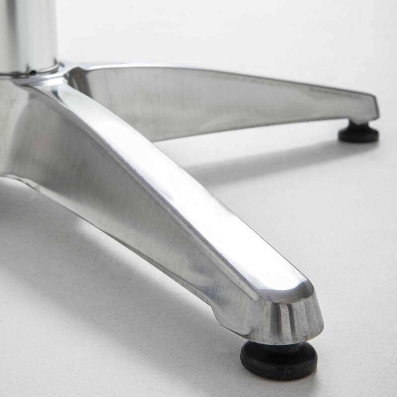 Hochstehender Garten-Stehtisch (Ø60 x 110 cm) aus Aluminium in quadratischer Form