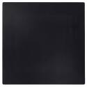 Hochtisch 60x60 cm, laminiert, mit weißem Untergestell und Metallstühlen