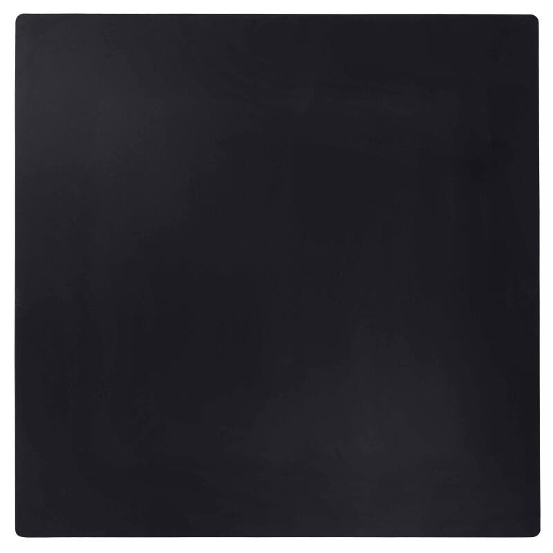 Hochtisch 60x60 cm, laminiert, mit weißem Untergestell und Metallstühlen