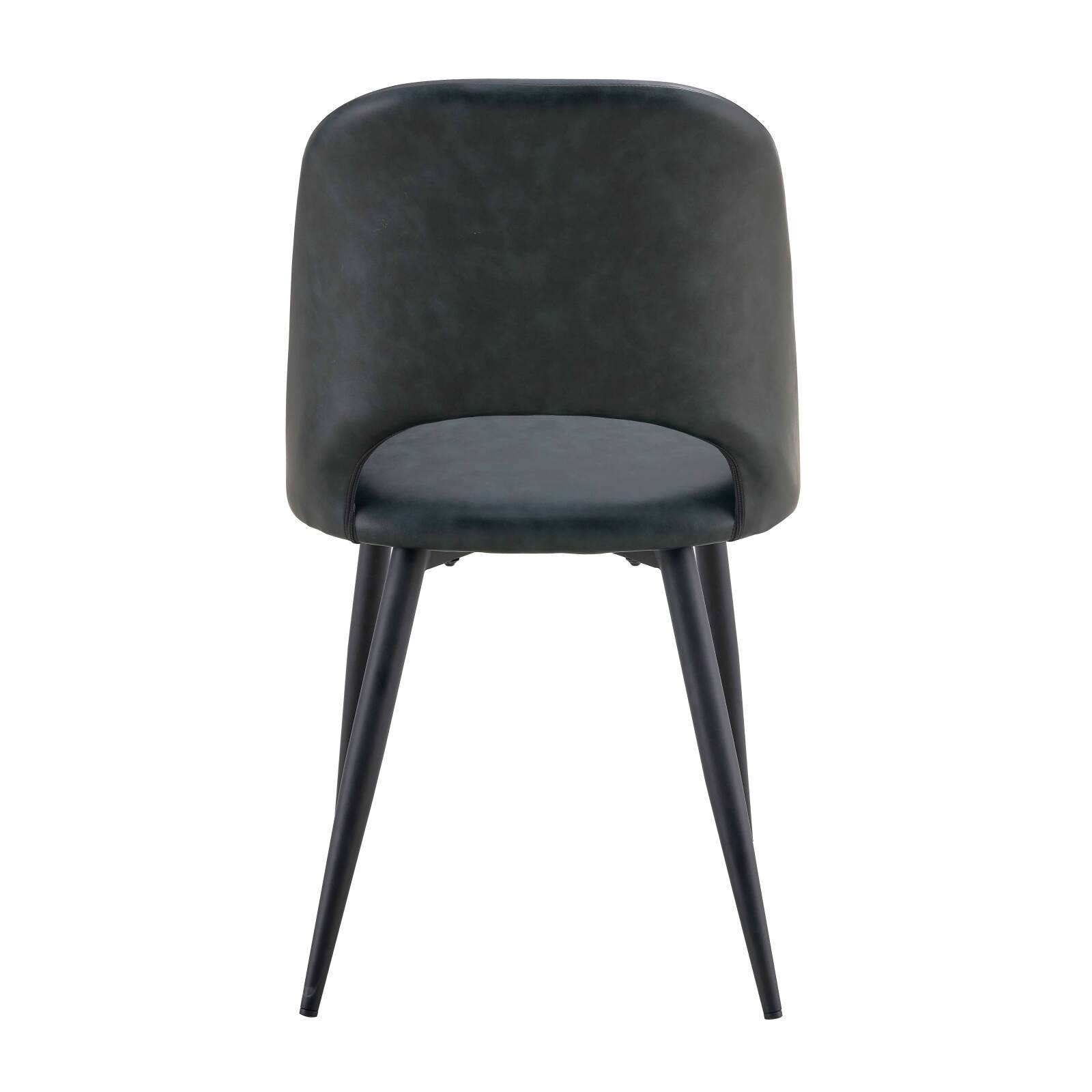 Set mit 2 Stühlen aus Stahl und beschichtetem Textil