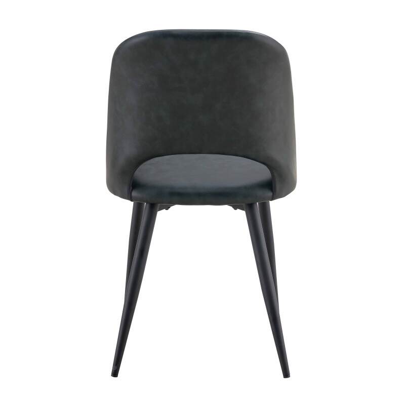 Set mit 2 Stühlen aus Stahl und beschichtetem Textil