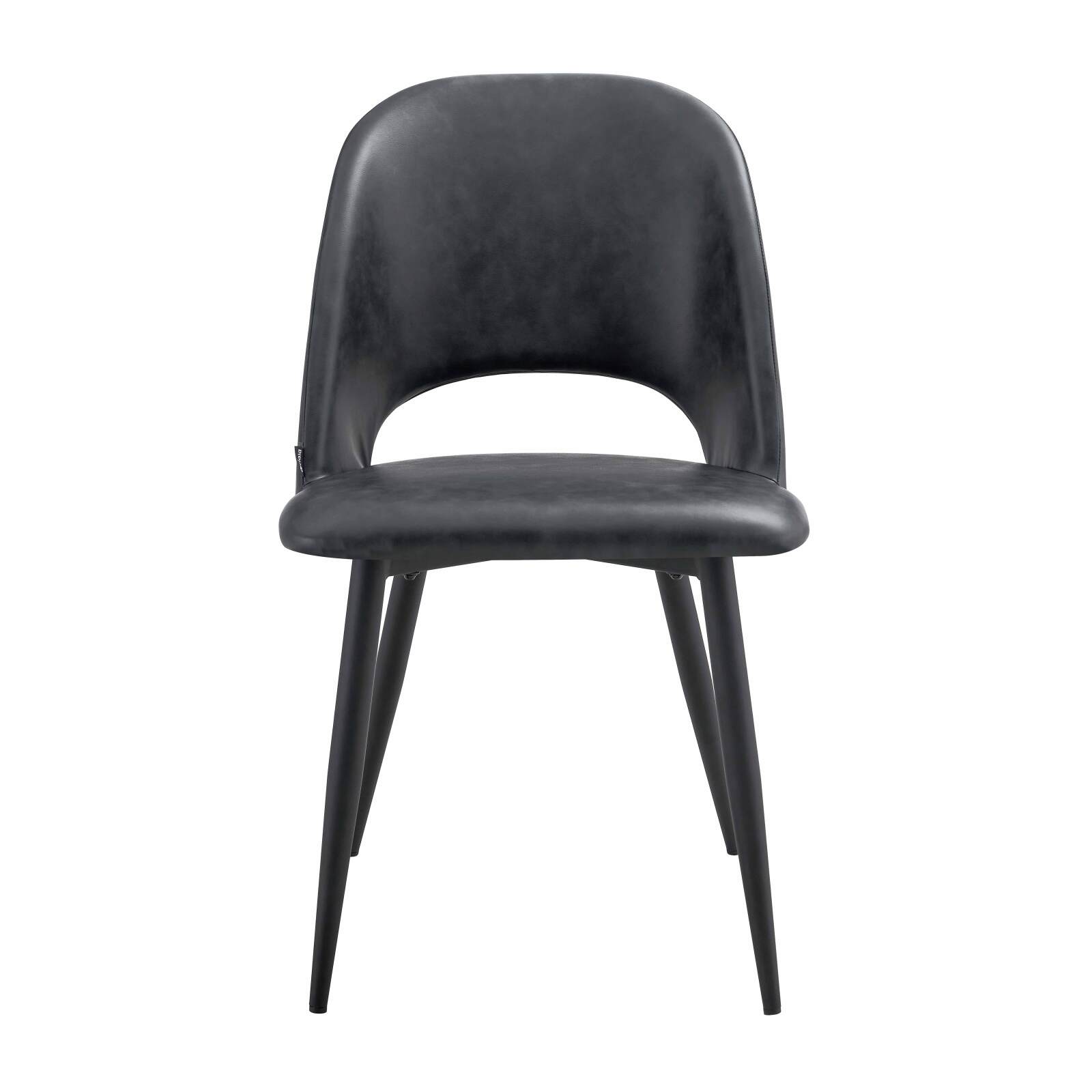 Set mit 2 Stühlen aus Stahl und beschichtetem Textil