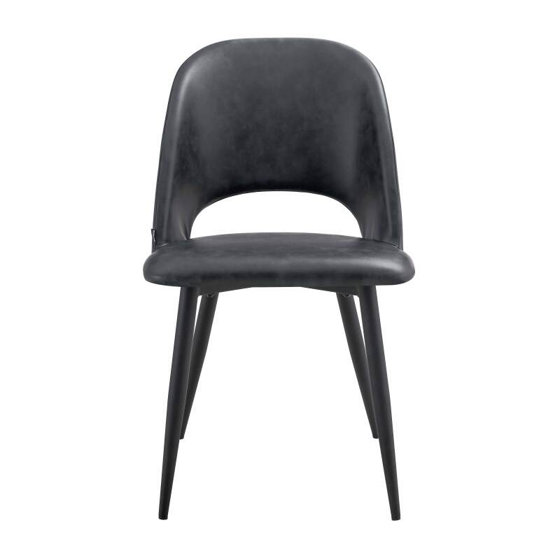 Set mit 2 Stühlen aus Stahl und beschichtetem Textil