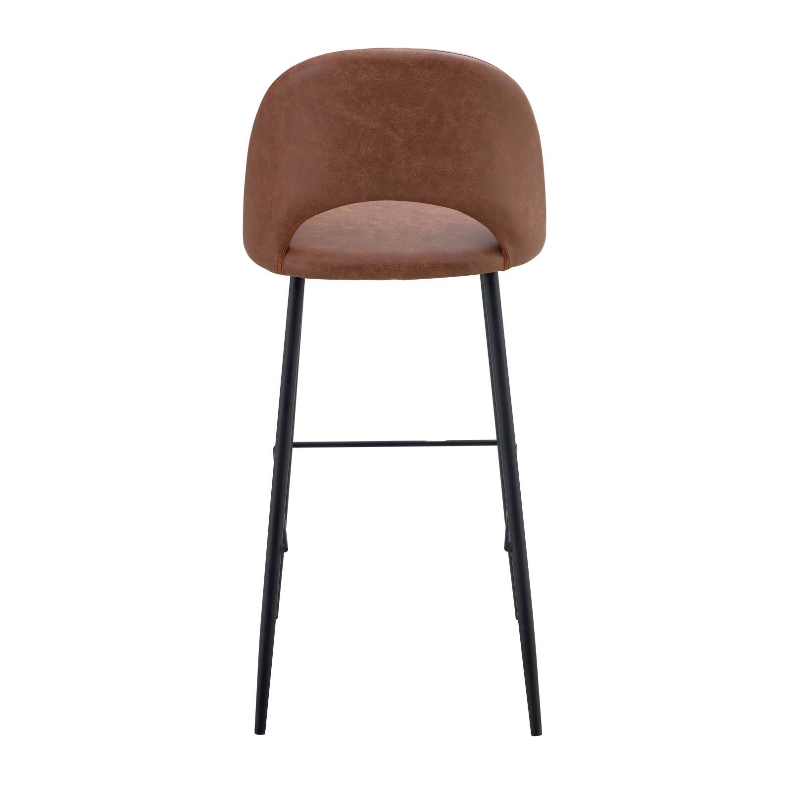 Set mit 2 Hochstühlen aus Metall und beschichtetem Textil