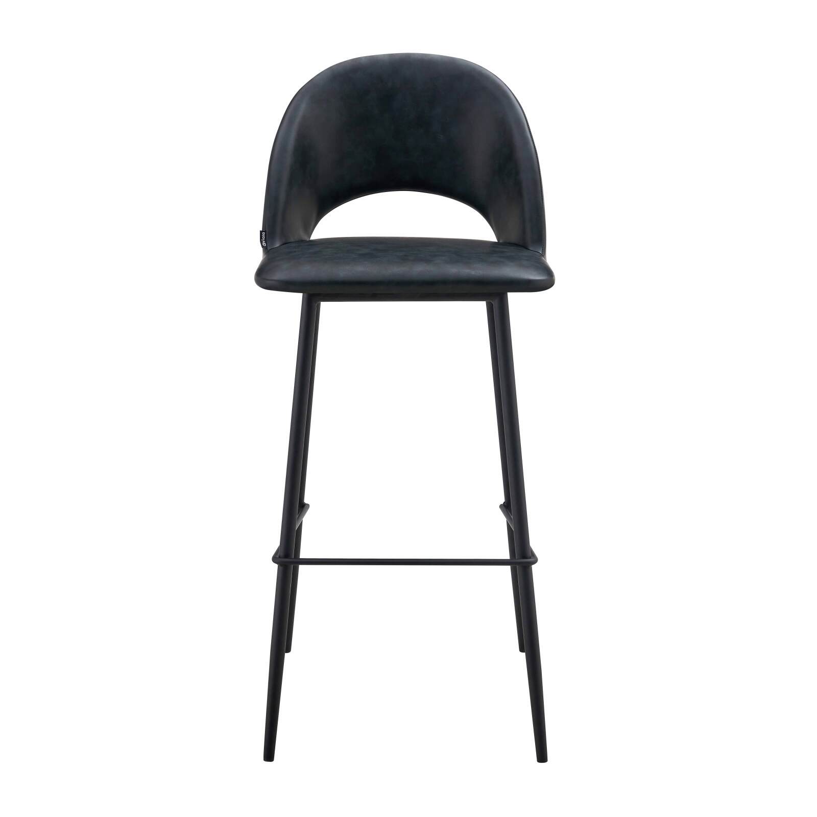 Set mit 2 Hochstühlen aus Metall und beschichtetem Textil Set mit 2 Hochstühlen aus Metall und beschichtetem Textil