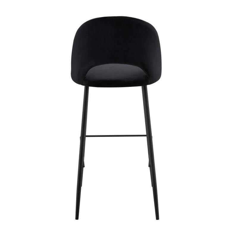 Set mit 2 Hochstühlen aus Metall und Samt