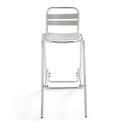 Hochstuhl für die Bar aus eloxiertem Aluminium 