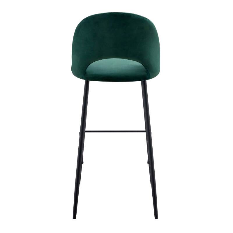 Set mit 2 Hochstühlen aus Metall und Samt (3/5)