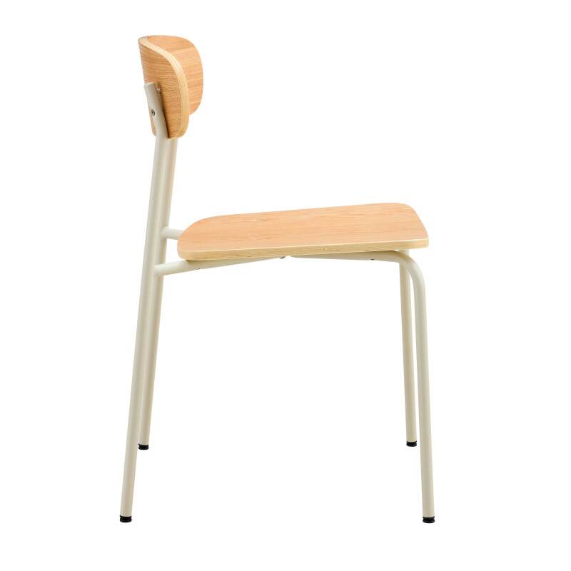 Set aus 2 Stühlen aus Metall und Holz