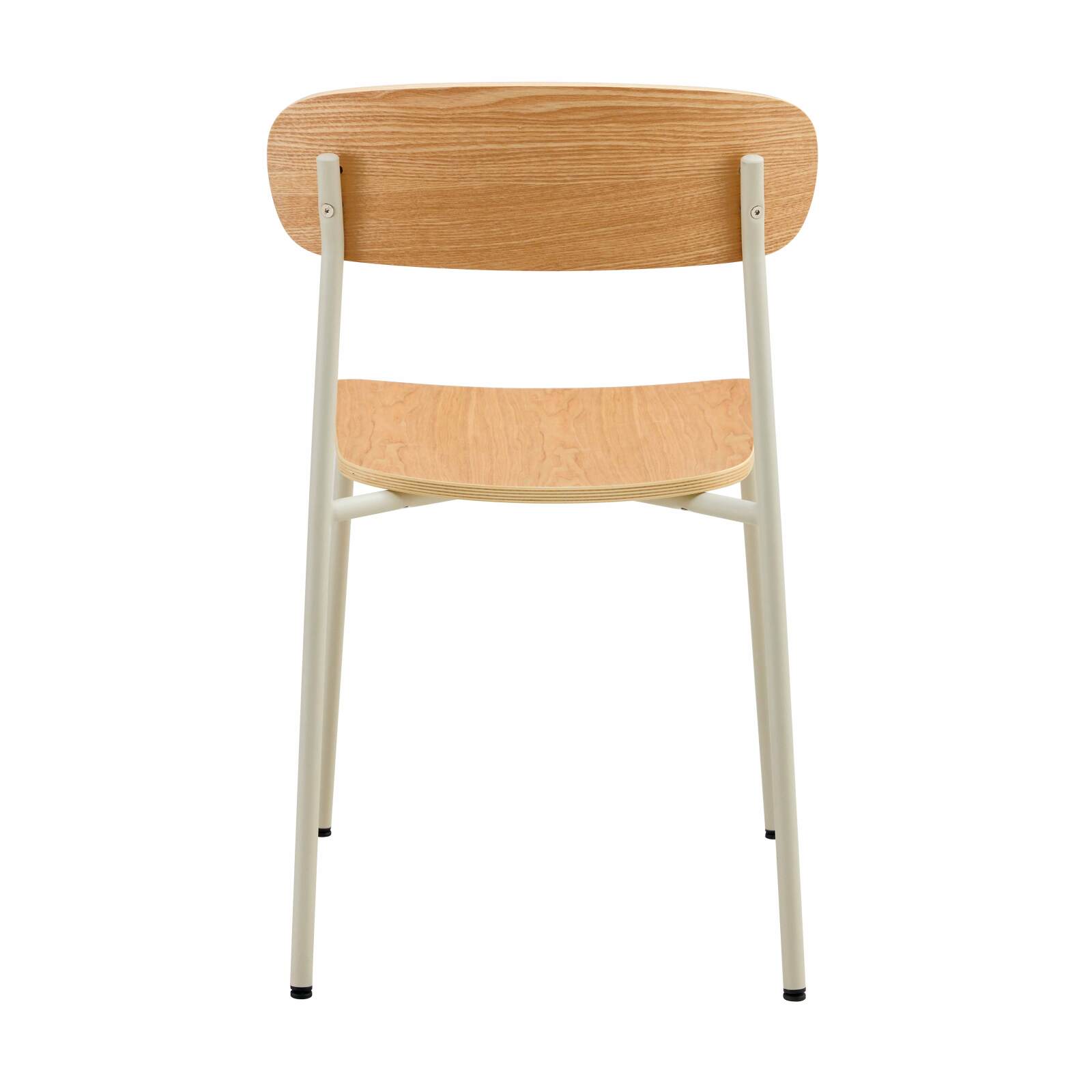 Set aus 2 Stühlen aus Metall und Holz Set aus 2 Stühlen aus Metall und Holz