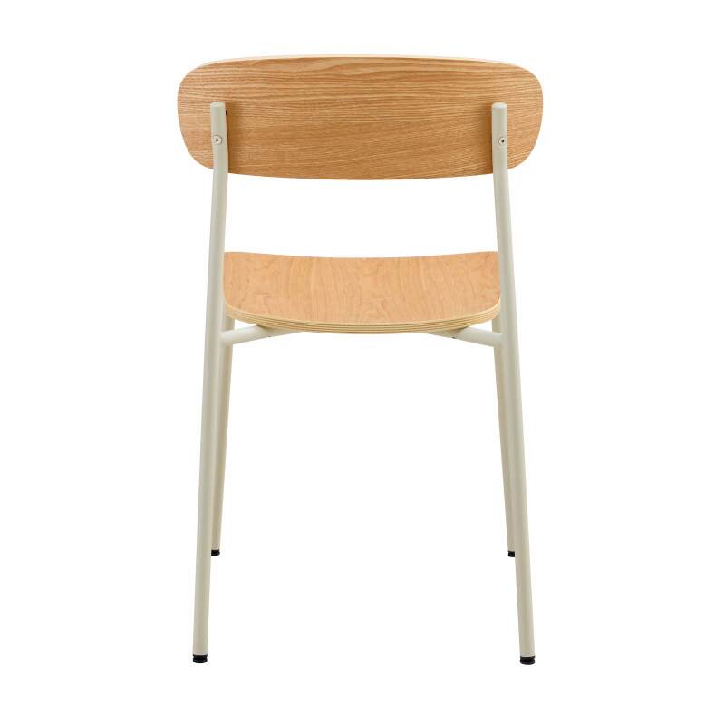 Set aus 2 Stühlen aus Metall und Holz