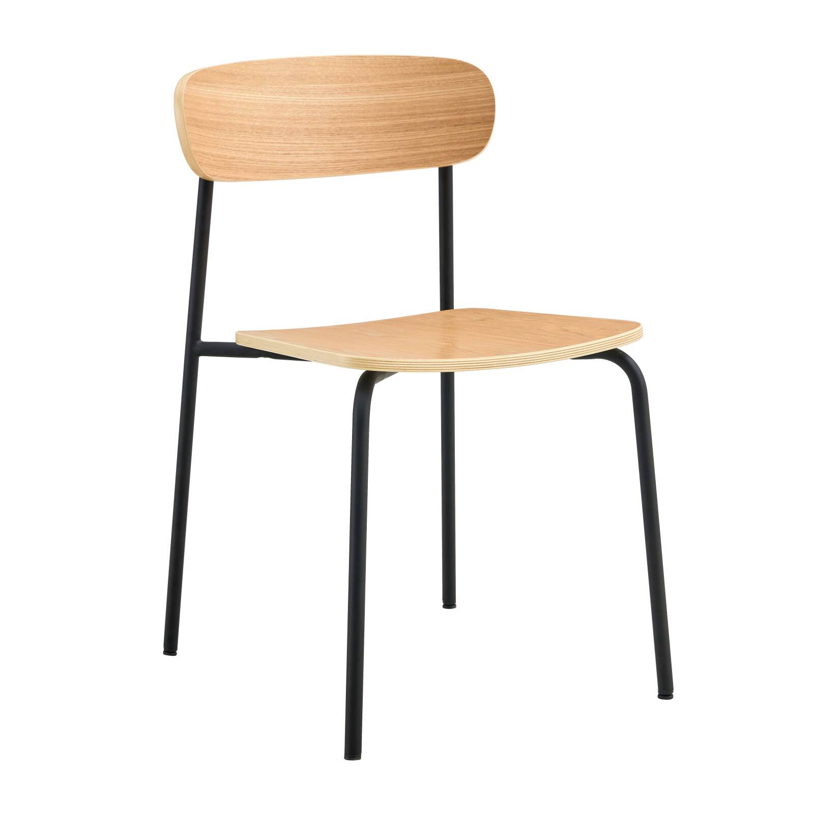 Set aus 2 Stühlen aus Metall und Holz Set aus 2 Stühlen aus Metall und Holz