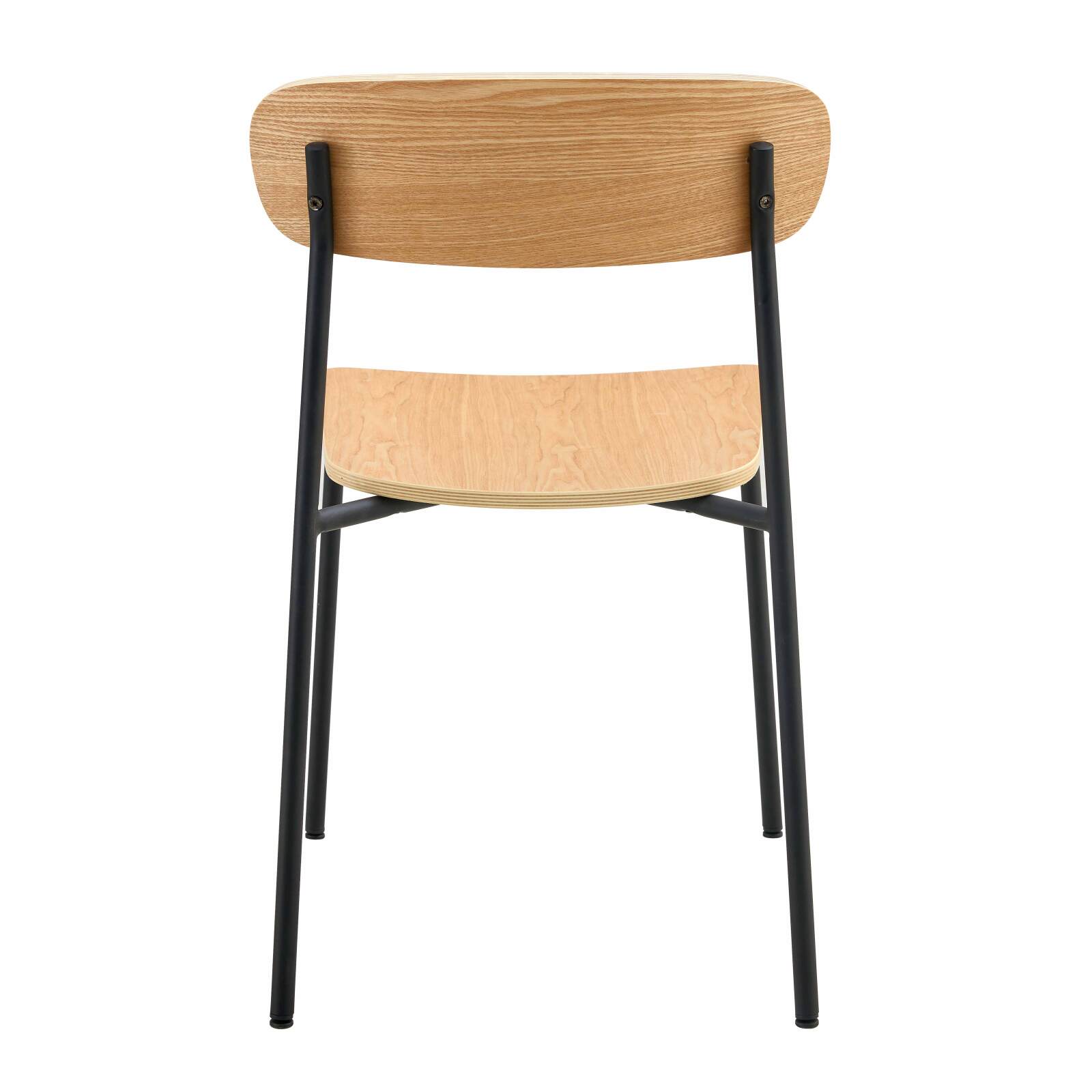 Set aus 2 Stühlen aus Metall und Holz Set aus 2 Stühlen aus Metall und Holz