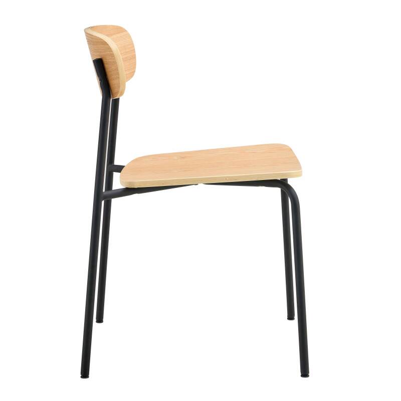 Set aus 2 Stühlen aus Metall und Holz