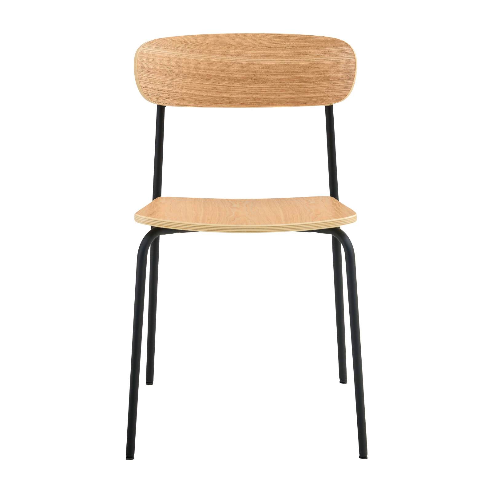 Set aus 2 Stühlen aus Metall und Holz Set aus 2 Stühlen aus Metall und Holz