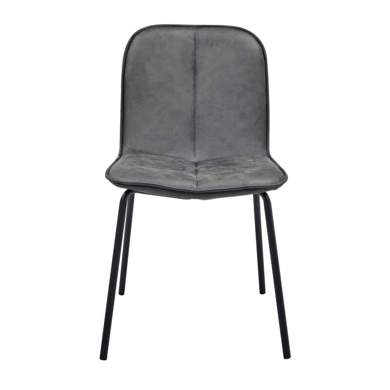 Set mit 2 Stühlen aus Metall und beschichtetem Textil