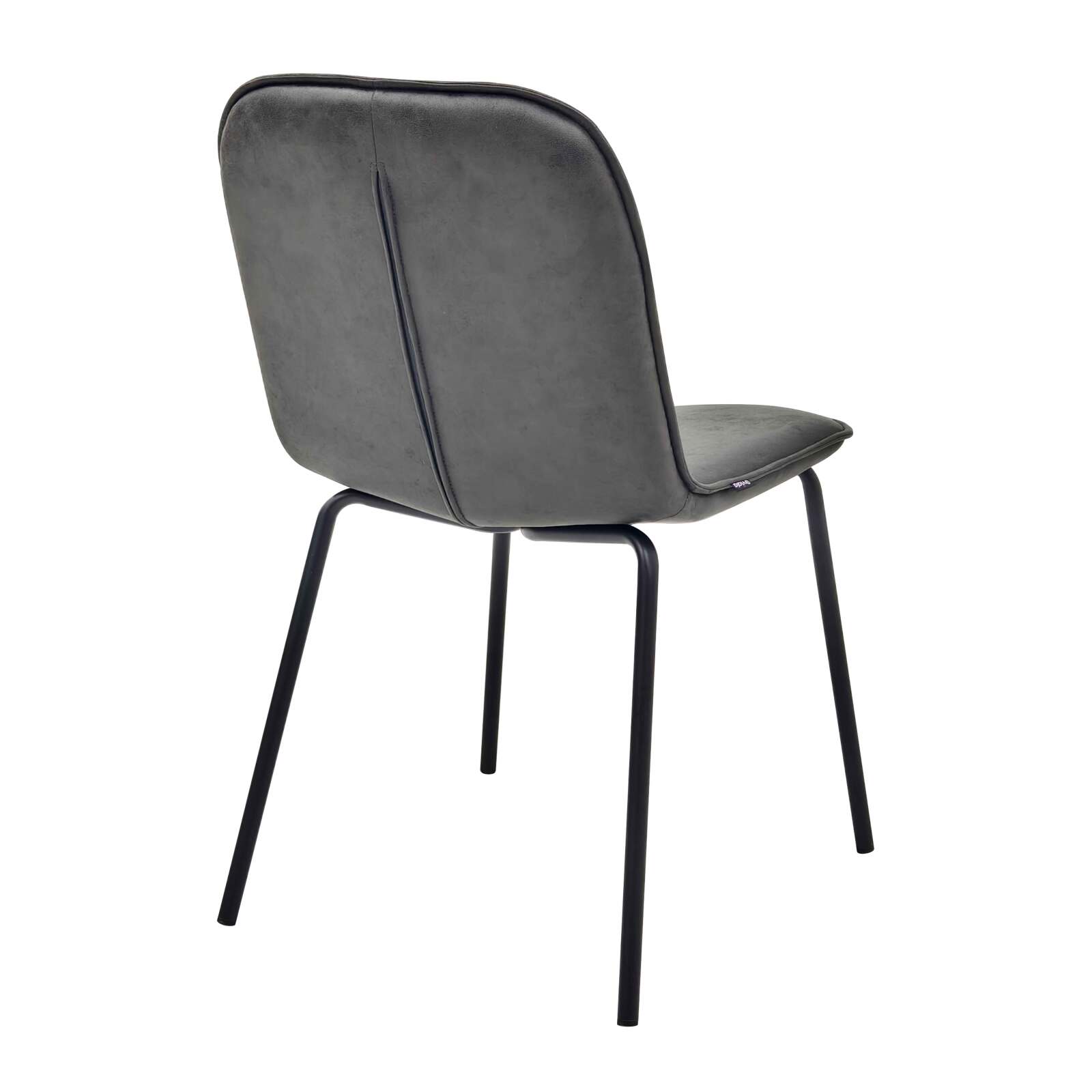 Set mit 2 Stühlen aus Metall und beschichtetem Textil