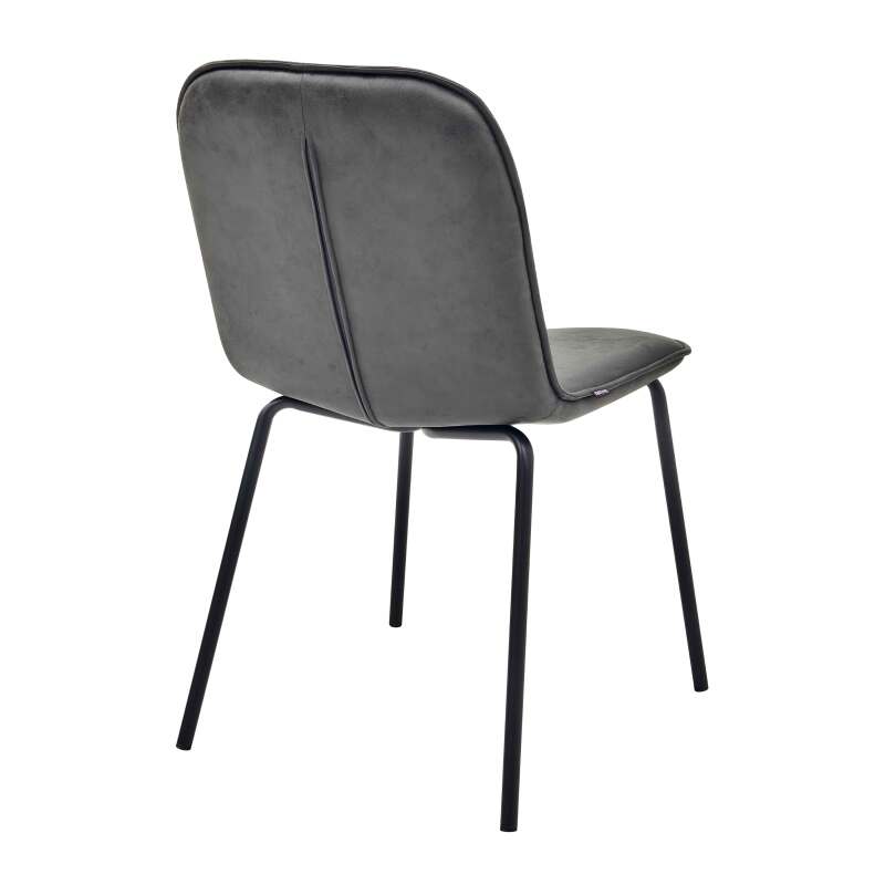 Set mit 2 Stühlen aus Metall und beschichtetem Textil