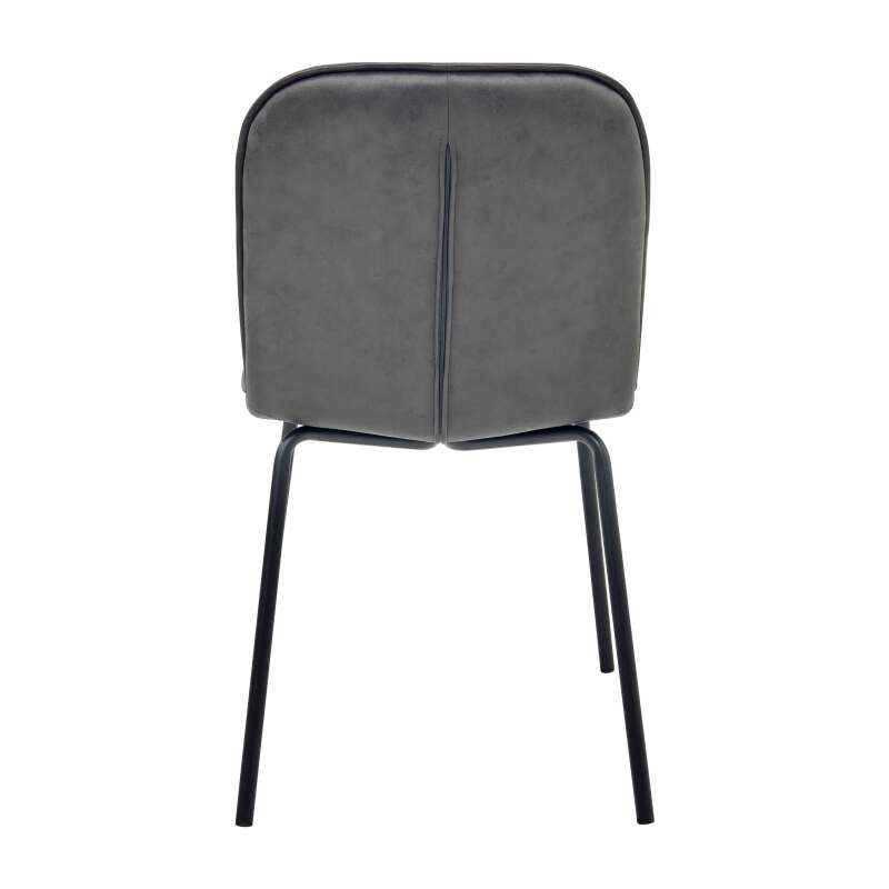 Set mit 2 Stühlen aus Metall und beschichtetem Textil