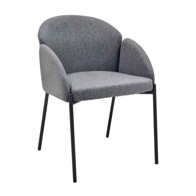 Set mit 2 Stühlen aus Stahl und Stoff