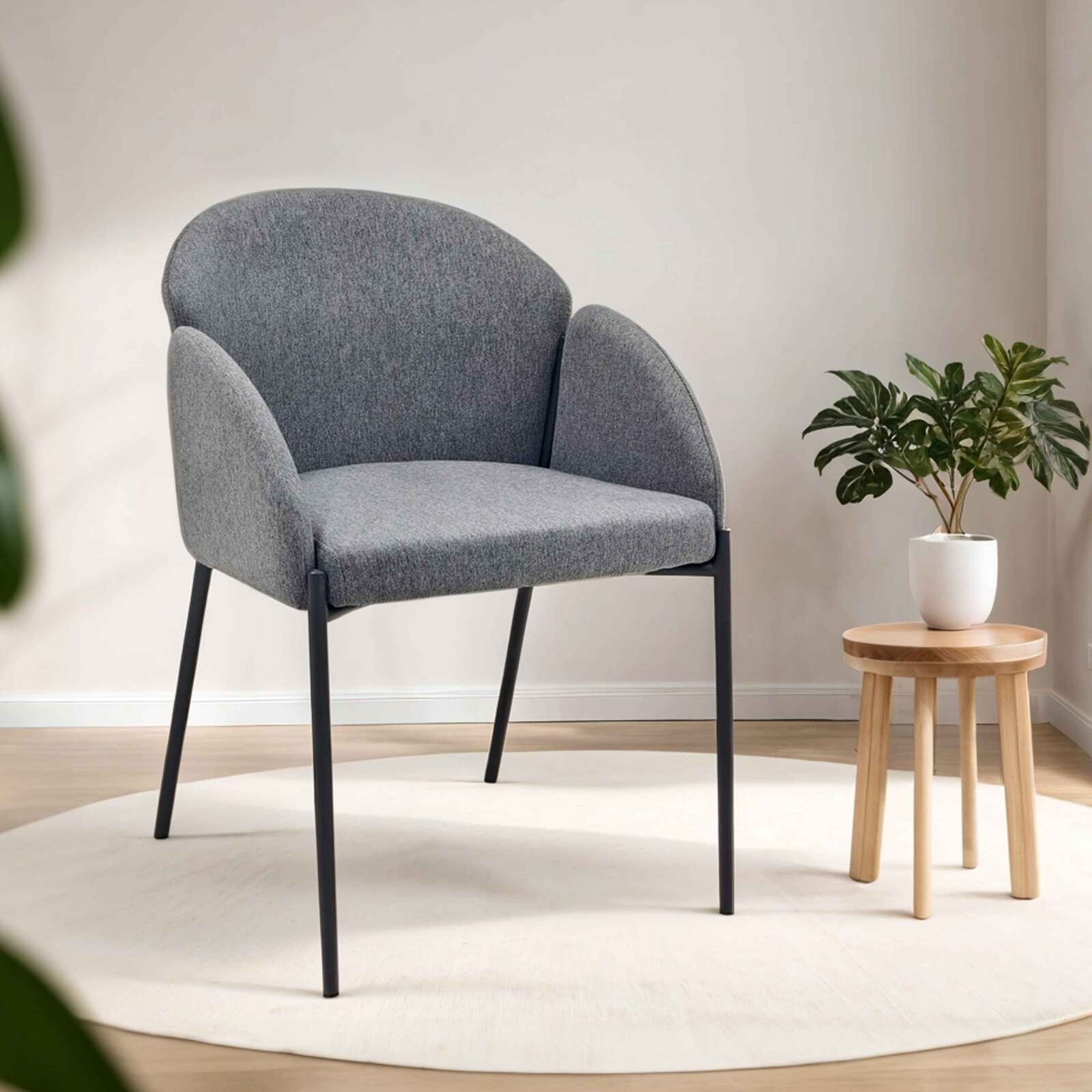 Set mit 2 Stühlen aus Stahl und Stoff Set mit 2 Stühlen aus Stahl und Stoff