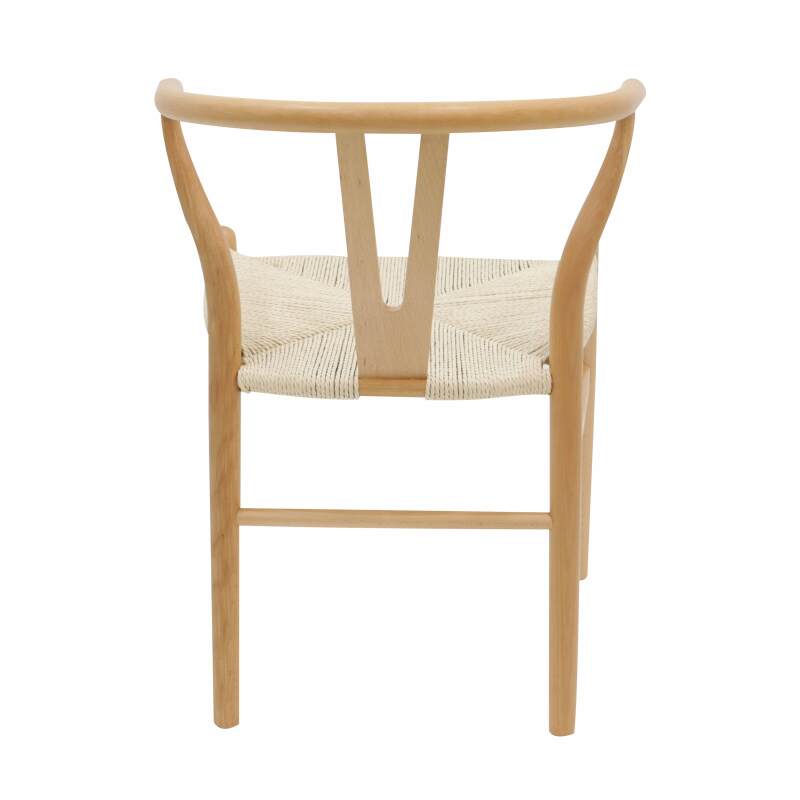 Set mit 2 Stühlen aus FSC®-Massivholz mit Sitz aus Naturseil