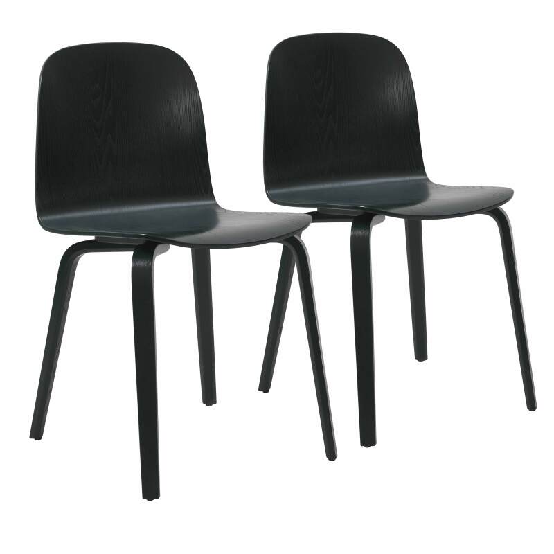 Set mit 2 Stühlen aus FSC®-Sperrholz