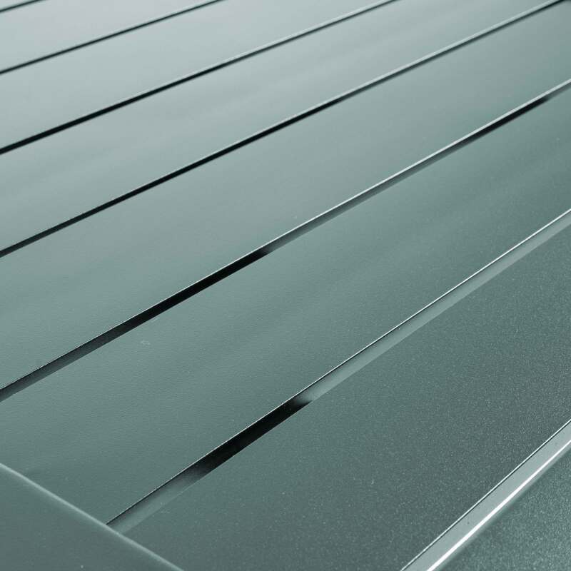 70 x 70 cm großer Terrassen-Liegetisch und 2 Aluminiumstühle (4/7)