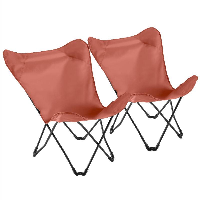 Set mit 2 klappbaren Schmetterlingsstühlen