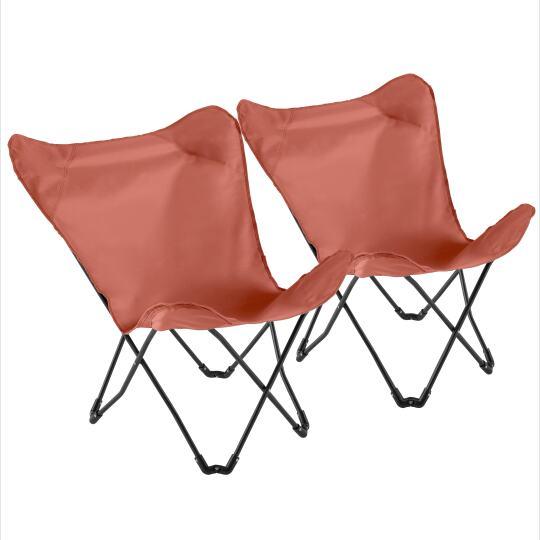 Set mit 2 klappbaren Schmetterlingsstühlen