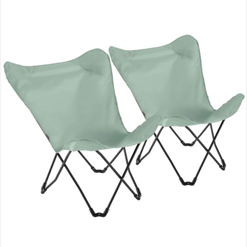 Set mit 2 klappbaren Schmetterlingsstühlen