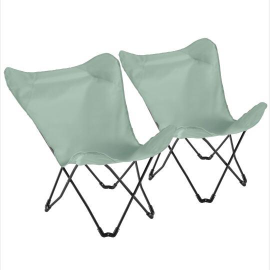 Set mit 2 klappbaren Schmetterlingsstühlen