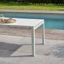 Rechteckiger, ausziehbarer Gartentisch (180/240 x 90 x 76 cm) aus Aluminium