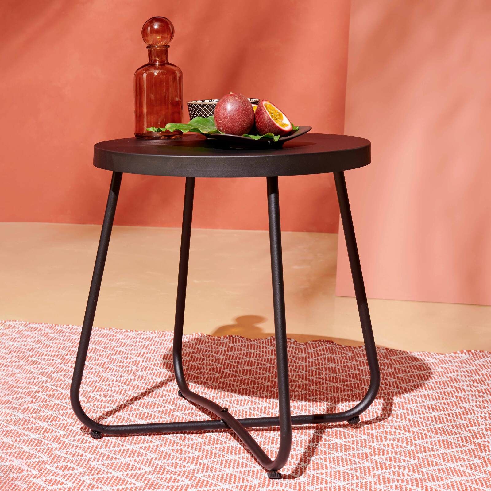 2-Sitzer-Gartenmöbel aus Rattanimitat mit 2 Sesseln und 1 Couchtisch